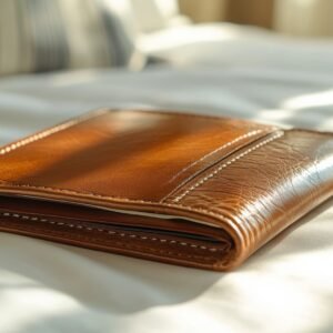 Leather Wallet Camel Color