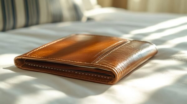 Leather Wallet Camel Color